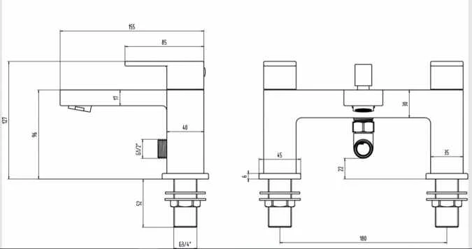 Fife Black Bath Shower Mixer Tap - Highlife Bathrooms 9 Fife Black Bath Shower Mixer Tap - Highlife Bathrooms - Image 9