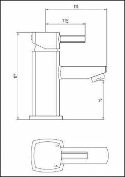 Skye Basin Monobloc Mixer Tap Inc Wastes - HighLife Bathrooms -ABACUS || Villeroy & Boch || Burlington Sales Store 13413 tech