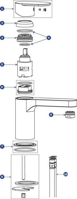 Francis Pegler Strata Blade Monobloc Bath Filler Tap -ABACUS || Villeroy & Boch || Burlington Sales Store 43942103 Strata Blade 4K6056