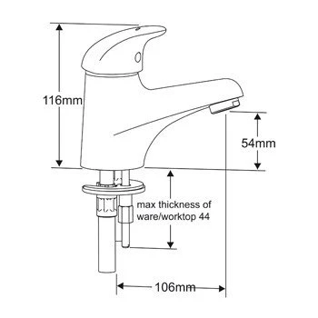Francis Pegler Haze Monobloc Basin Mixer Tap 2 Francis Pegler Haze Monobloc Basin Mixer Tap - Image 2