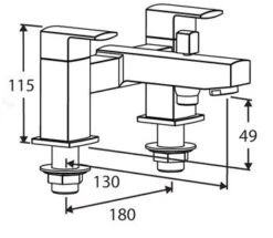 Francis Pegler Manta Bath Shower Mixer Tap -ABACUS || Villeroy & Boch || Burlington Sales Store 4s8005 1