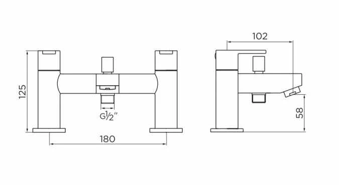 Niagara Camden Bath Shower Mixer Tap 2 Niagara Camden Bath Shower Mixer Tap - Image 2