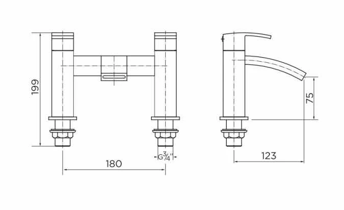Niagara Pimlico Bath Filler Tap 2 Niagara Pimlico Bath Filler Tap - Image 2