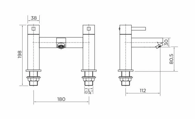 Niagara Finsbury Bath Filler Tap 2 Niagara Finsbury Bath Filler Tap - Image 2