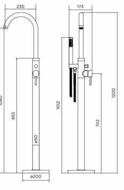 Niagara Harrow Freestanding Bath Shower Mixer Tap -ABACUS || Villeroy & Boch || Burlington Sales Store 9096 tech