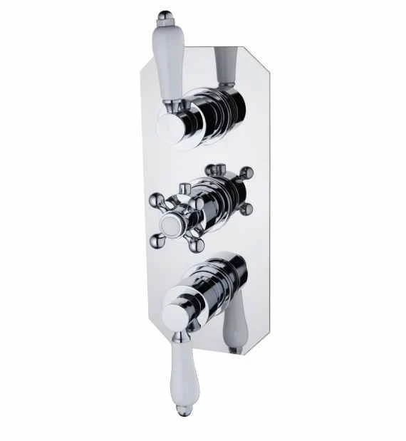 Niagara Arlington Chrome Traditional Triple Concealed Shower Valve - Two Outlets 1 Niagara Arlington Chrome Traditional Triple Concealed Shower Valve - Two Outlets