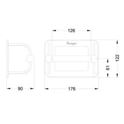 Burlington Gold Toilet Roll Holder 9 Burlington Gold Toilet Roll Holder -ABACUS || Villeroy & Boch || Burlington Sales Store A5 2D drawing