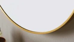 Docklands 600mm Brushed Brass Round Framed Mirror - Origins Living 7 Docklands 600mm Brushed Brass Round Framed Mirror - Origins Living -ABACUS || Villeroy & Boch || Burlington Sales Store B375523 docklands round mirror 60 brushed brass frame closeup