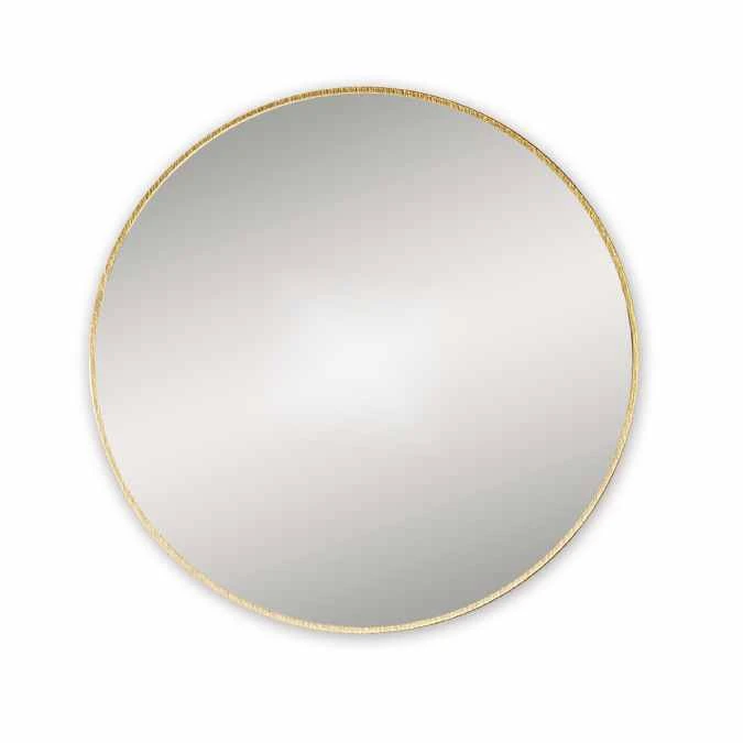 Docklands 600mm Brushed Brass Round Framed Mirror - Origins Living 1 Docklands 600mm Brushed Brass Round Framed Mirror - Origins Living
