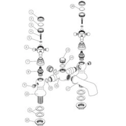 Barbary Bath Filler - Brushed Brass 5 Barbary Bath Filler - Brushed Brass -ABACUS || Villeroy & Boch || Burlington Sales Store Barbary Bath Filler Brass Parts