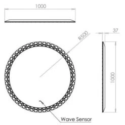 HIB Bellus 100 Round LED Bathroom Mirror 6 HIB Bellus 100 Round LED Bathroom Mirror -ABACUS || Villeroy & Boch || Burlington Sales Store Bellus 100 Sizes 1