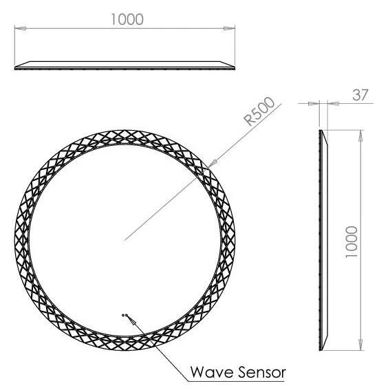 HIB Bellus 100 Round LED Bathroom Mirror 3 HIB Bellus 100 Round LED Bathroom Mirror - Image 3