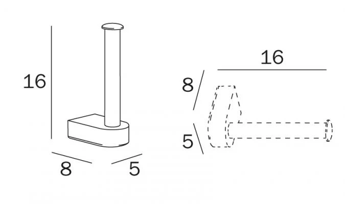Inda Hotellerie Spare Toilet Roll Holder - A38250 2 Inda Hotellerie Spare Toilet Roll Holder - A38250 - Image 2
