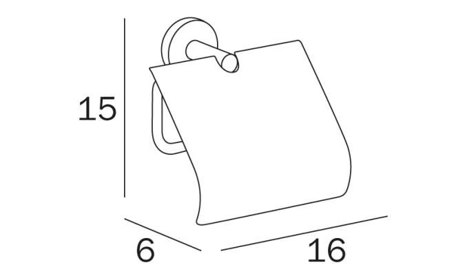 Inda Gealuna Toilet Roll Holder With Cover In Chrome - A10260 2 Inda Gealuna Toilet Roll Holder With Cover In Chrome - A10260 - Image 2