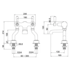 Burlington Kensington Traditional Bath Filler Tap 7 Burlington Kensington Traditional Bath Filler Tap -ABACUS || Villeroy & Boch || Burlington Sales Store KER23 LD