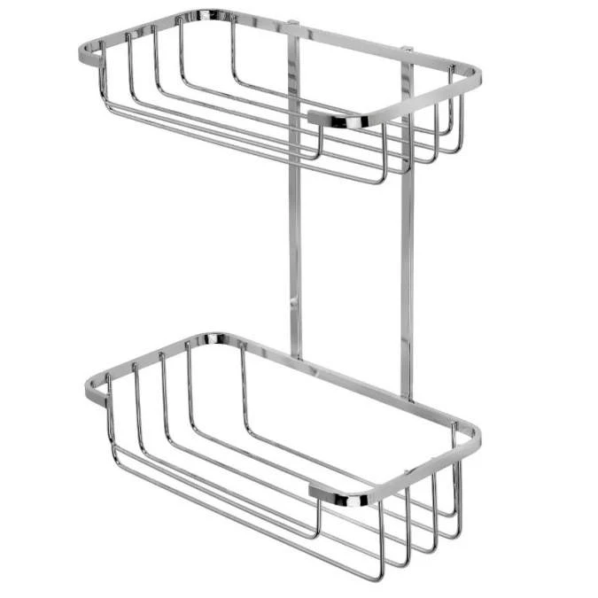 Croydex Stainless Steel Two Tier Shower Caddy - 315 X 250 X 125mm 1 Croydex Stainless Steel Two Tier Shower Caddy - 315 X 250 X 125mm