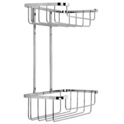 Croydex Stainless Steel Two Tier Shower Caddy - 315 X 250 X 125mm 5 Croydex Stainless Steel Two Tier Shower Caddy - 315 X 250 X 125mm -ABACUS || Villeroy & Boch || Burlington Sales Store QM390541 3