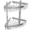 Croydex Premium Large Two Tier Corner Shower Caddy - 385 X 310 X 205mm - Rust Free