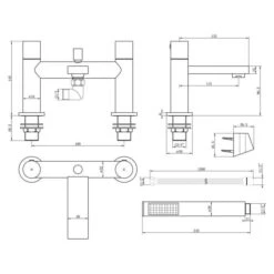 Runner Bath/Shower Mixer - Chrome -ABACUS || Villeroy & Boch || Burlington Sales Store Runner bath shower mixer tech