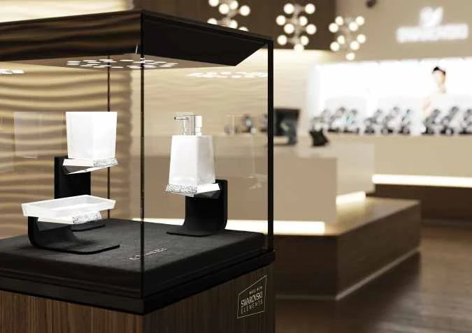 S8 Swarovski - Open Toilet Roll Holder - Chrome - Origins Living 3 S8 Swarovski - Open Toilet Roll Holder - Chrome - Origins Living - Image 3