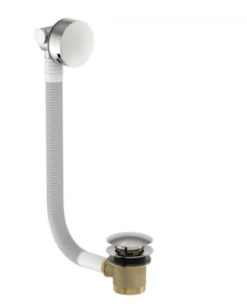 Alek Chrome Round Bath Filler With Overflow By Tissino