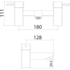 Scudo Forme Chrome Bath Filler Tap 5 Scudo Forme Chrome Bath Filler Tap -ABACUS || Villeroy & Boch || Burlington Sales Store TAP013 LD
