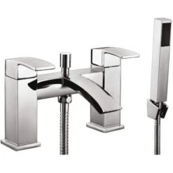 Scudo Descent Bath Shower Mixer Tap With Shower Kit And Wall Bracket
