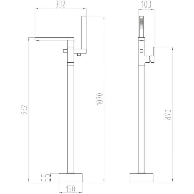 Scudo Lanza Chrome Freestanding Bath Tap 2 Scudo Lanza Chrome Freestanding Bath Tap - Image 2