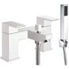 Scudo Lanza Chrome Bath Shower Mixer Tap With Shower Kit And Wall Bracket