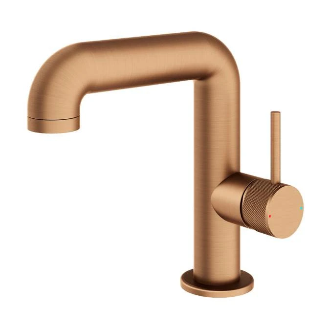 Abacus Iso Pro Side Lever Mono Basin Mixer - Brushed Bronze 1 Abacus Iso Pro Side Lever Mono Basin Mixer - Brushed Bronze