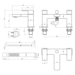 Alabio Bath/Shower Mixer W/Bracket -ABACUS || Villeroy & Boch || Burlington Sales Store alabio bath shower mixer tech