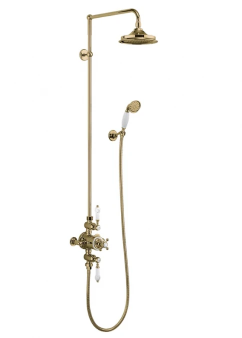 Burlington Avon Gold Traditional Exposed Shower Valve Kit - BAF3SGOLD 1 Burlington Avon Gold Traditional Exposed Shower Valve Kit - BAF3SGOLD