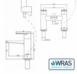 Sagittarius Bari Bath Shower Mixer Tap 5 Sagittarius Bari Bath Shower Mixer Tap -ABACUS || Villeroy & Boch || Burlington Sales Store bari bath spec2