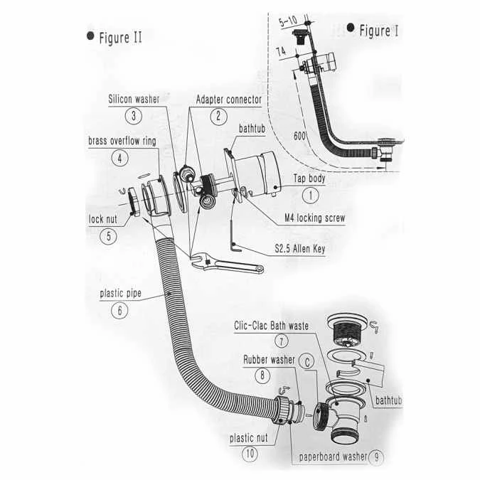 Quest Overflow Bath Filler Tap - Nuie 4 Quest Overflow Bath Filler Tap - Nuie - Image 4