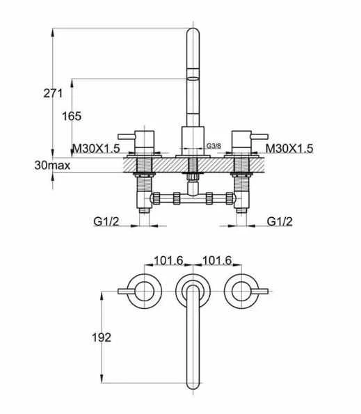Sagittarius Ergo 3 Hole Bath Filler Tap 2 Sagittarius Ergo 3 Hole Bath Filler Tap - Image 2