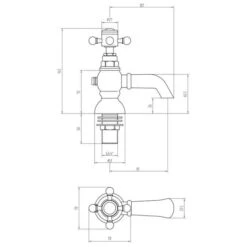Elizabeth Bath Pillar Taps -ABACUS || Villeroy & Boch || Burlington Sales Store elizabeth bath pillar taps tech
