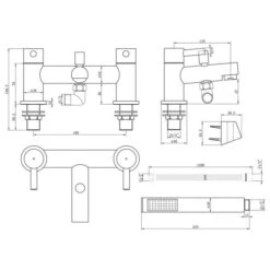 Idegem Bath/Shower Mixer W/Bracket -ABACUS || Villeroy & Boch || Burlington Sales Store idgem bath shower mixer tech
