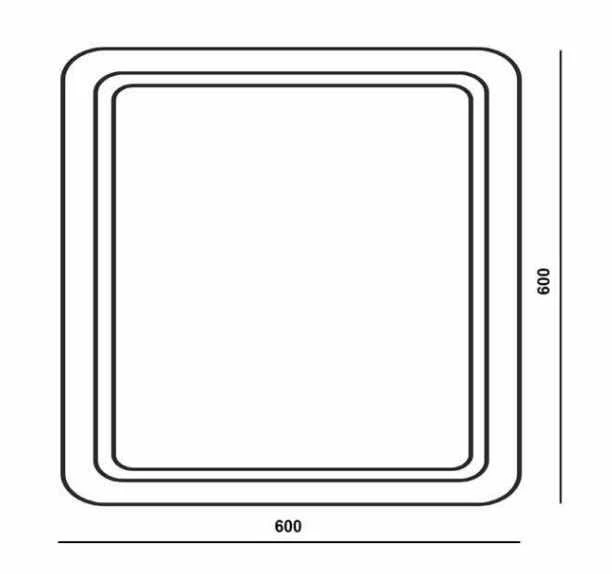 The White Space Indy LED Bathroom Mirror - 60 X 60cm 2 The White Space Indy LED Bathroom Mirror - 60 X 60cm - Image 2