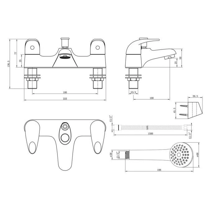 Magpie Low Pressure Bath/Shower Mixer 3 Magpie Low Pressure Bath/Shower Mixer - Image 3