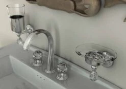 Oriental Crystal 600mm Towel Rail - Chrome, Gold Or Black Chrome - Origins Living -ABACUS || Villeroy & Boch || Burlington Sales Store oriental crystal lifestyle 3 3