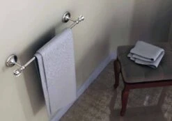 Oriental Crystal 520mm Towel Rail - Chrome, Gold Or Black Chrome - Origins Living -ABACUS || Villeroy & Boch || Burlington Sales Store oriental crystal lifestyle 4 2