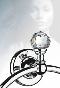 Oriental Crystal 600mm Towel Rail - Chrome, Gold Or Black Chrome - Origins Living -ABACUS || Villeroy & Boch || Burlington Sales Store oriental crystal lifestyle 9 3