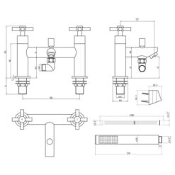 Overberg Bath/Shower Mixer -ABACUS || Villeroy & Boch || Burlington Sales Store overberg bath shower mixer tech