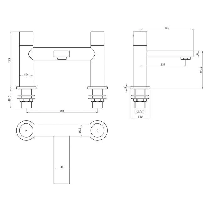 Runner Bath Filler - Chrome 3 Runner Bath Filler - Chrome - Image 3