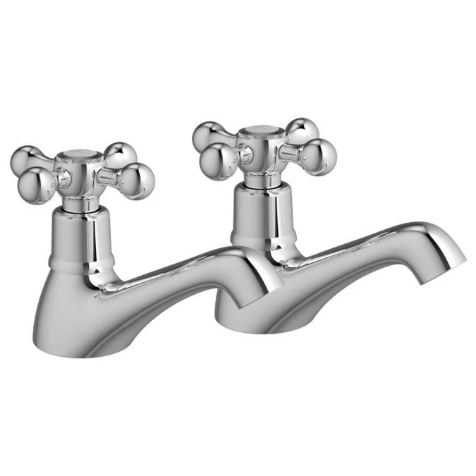 Saxony Bath Pillar Taps 1 Saxony Bath Pillar Taps