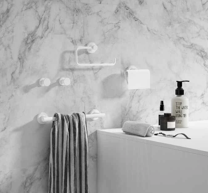 Tecno Project White Fixed Towel Bar - Origins Living 2 Tecno Project White Fixed Towel Bar - Origins Living - Image 2