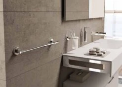 Tecno Project Chrome Towel Rail - 330mm - Origins Living -ABACUS || Villeroy & Boch || Burlington Sales Store tecno project lifestyle 2 15 3