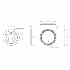 HIB Bellus 60 LED Round Bathroom Mirror 600mm 5 HIB Bellus 60 LED Round Bathroom Mirror 600mm -ABACUS || Villeroy & Boch || Burlington Sales Store wBellus 60 Sizes