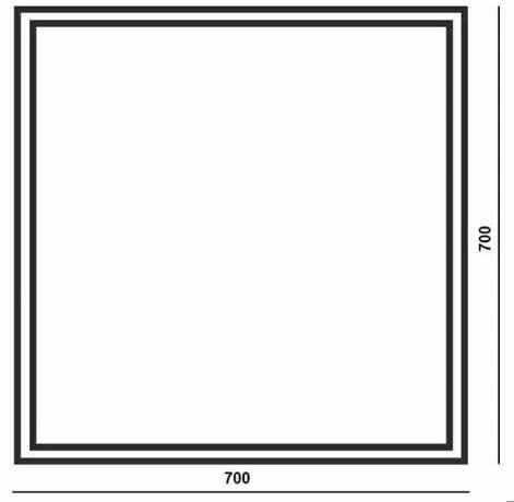 The White Space Frame LED Bathroom Mirror - 70 X 70cm 2 The White Space Frame LED Bathroom Mirror - 70 X 70cm - Image 2