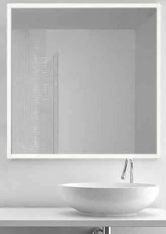 The White Space Frame LED Bathroom Mirror - 70 X 70cm 1 The White Space Frame LED Bathroom Mirror - 70 X 70cm